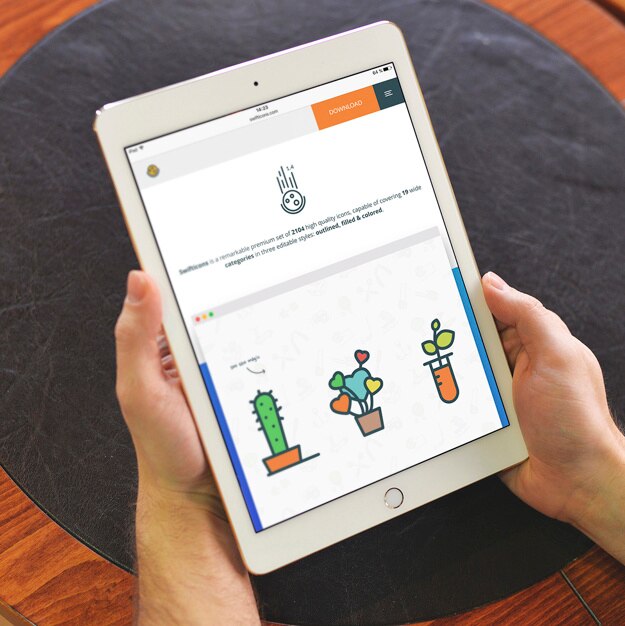 Download Tablet screen mock up design PSD file | Free Download