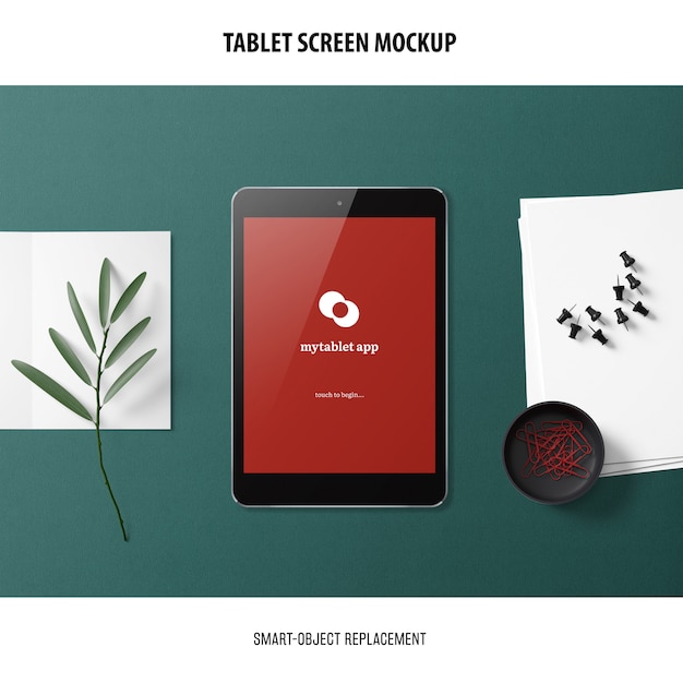 Tablet screen mockup | Free PSD File