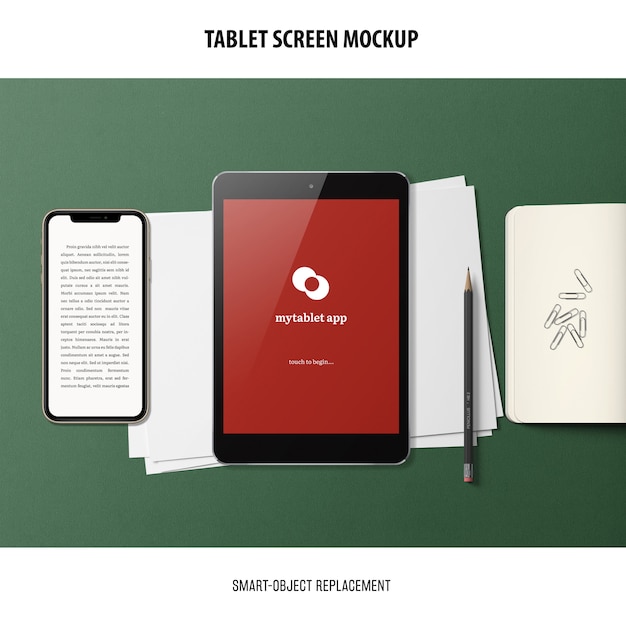 Download Tablet screen mockup | Free PSD File