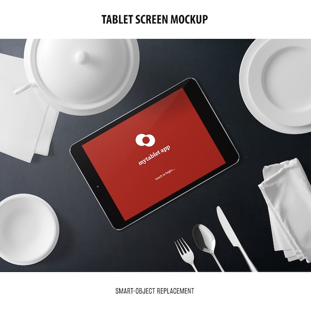 Free PSD | Tablet screen mockup