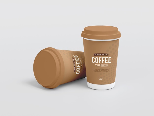 Premium PSD | Take away paper coffee cup mockup