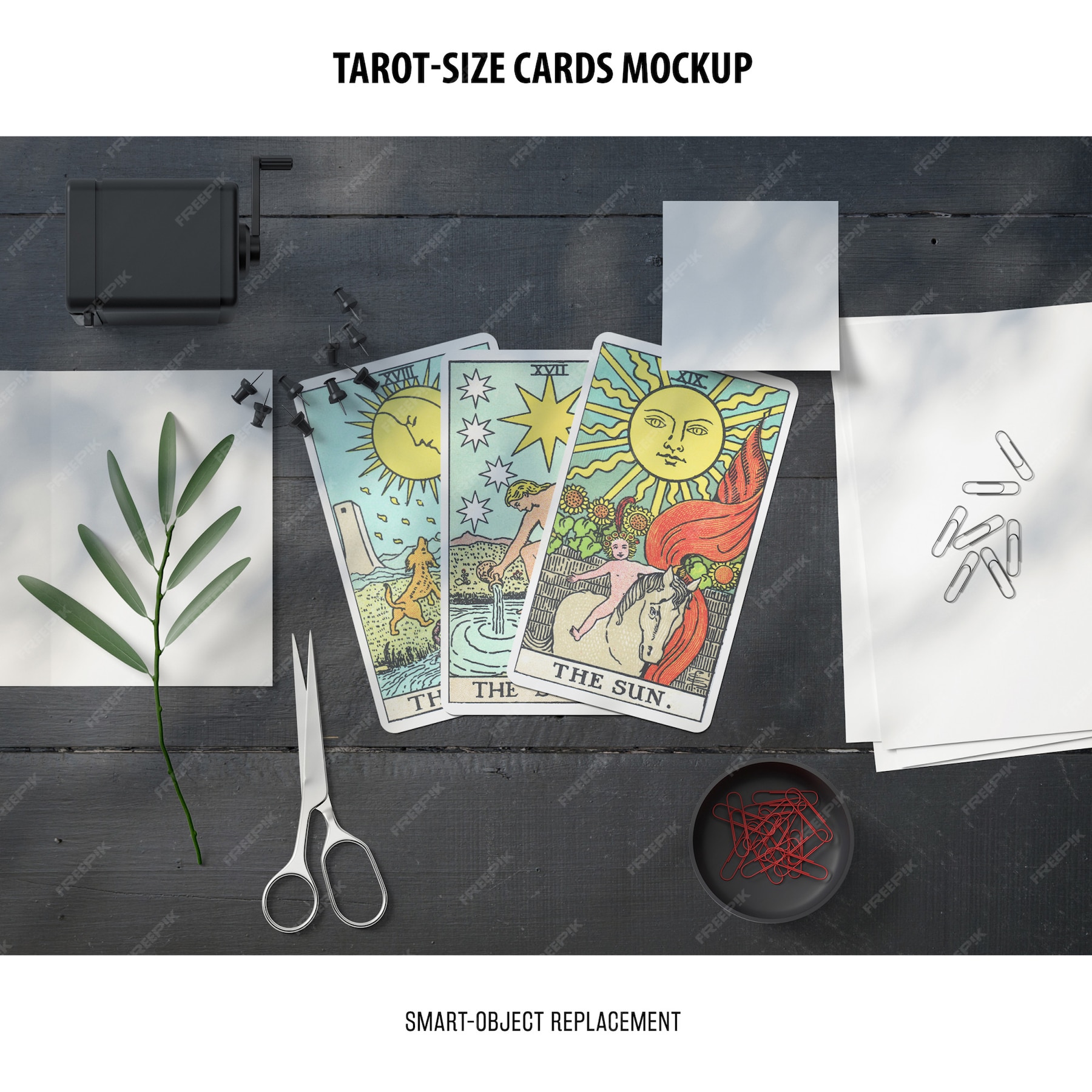 Free PSD | Tarot Card Mockup