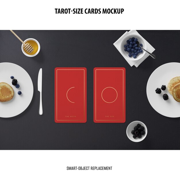 Download Tarot card with foil stamping mockup PSD file | Free Download