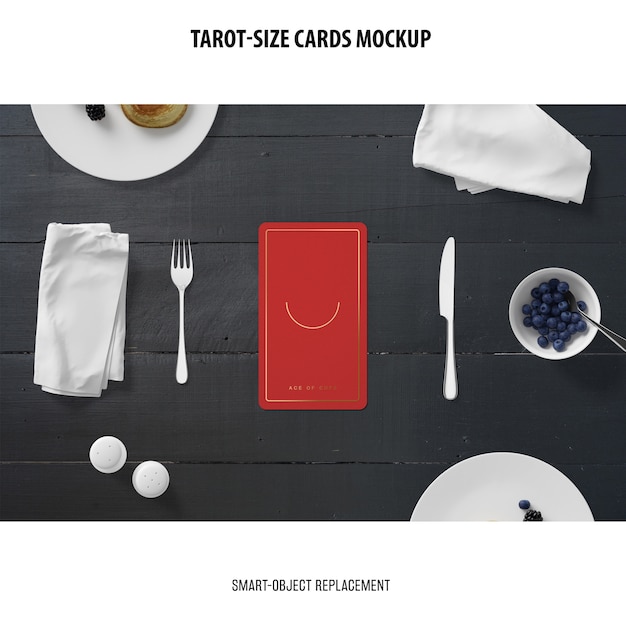 Download Tarot card with foil stamping mockup PSD file | Free Download