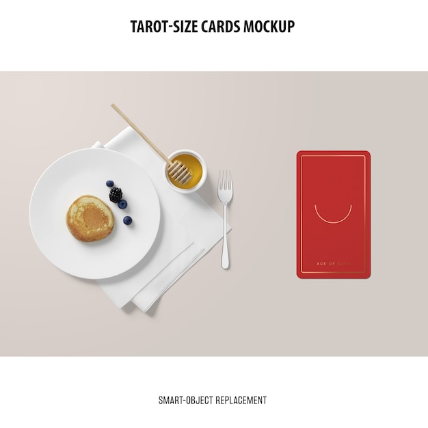 Download Tarot card with foil stamping mockup | Free PSD File