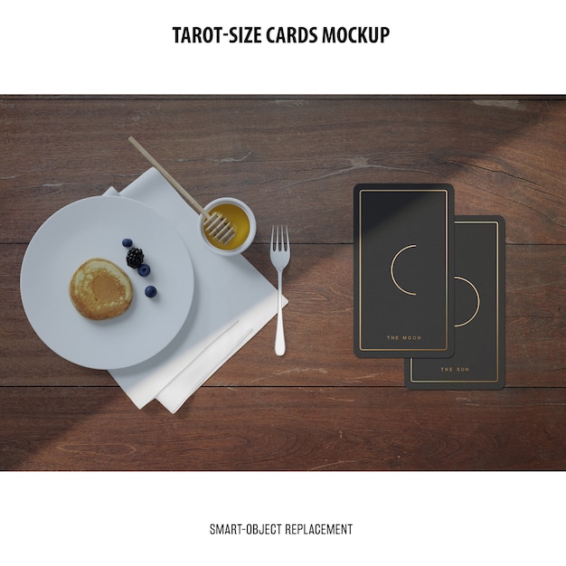 Download Tarot card with foil stamping mockup PSD file | Free Download