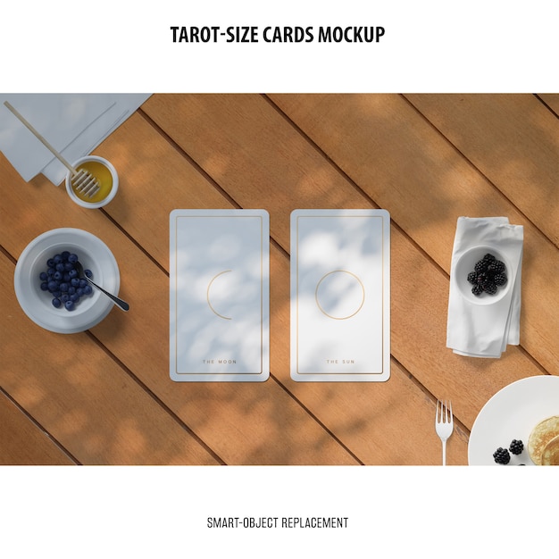 Download Tarot card with foil stamping mockup | Free PSD File