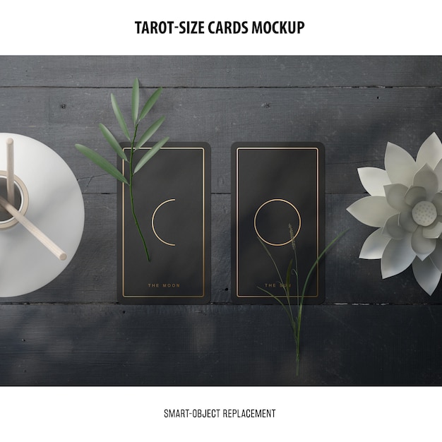 Download Tarot card with foil stamping mockup PSD file | Free Download