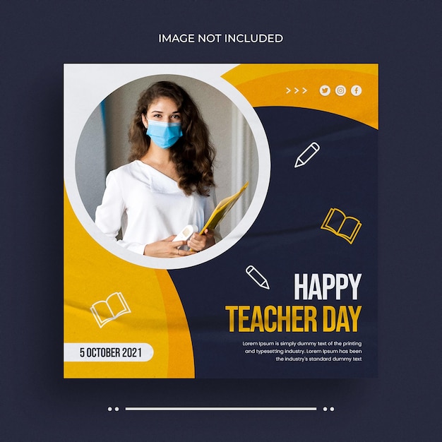 Premium PSD | Teachers day social media post web banner and instagram ...