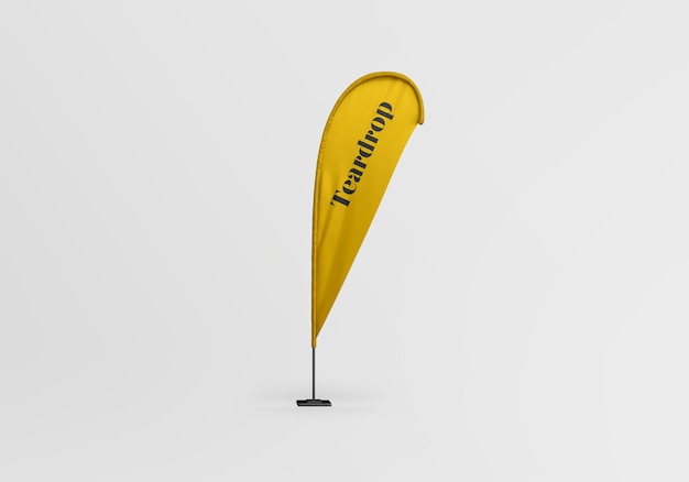 Download Premium PSD | Teardrop flag mockup design isolated