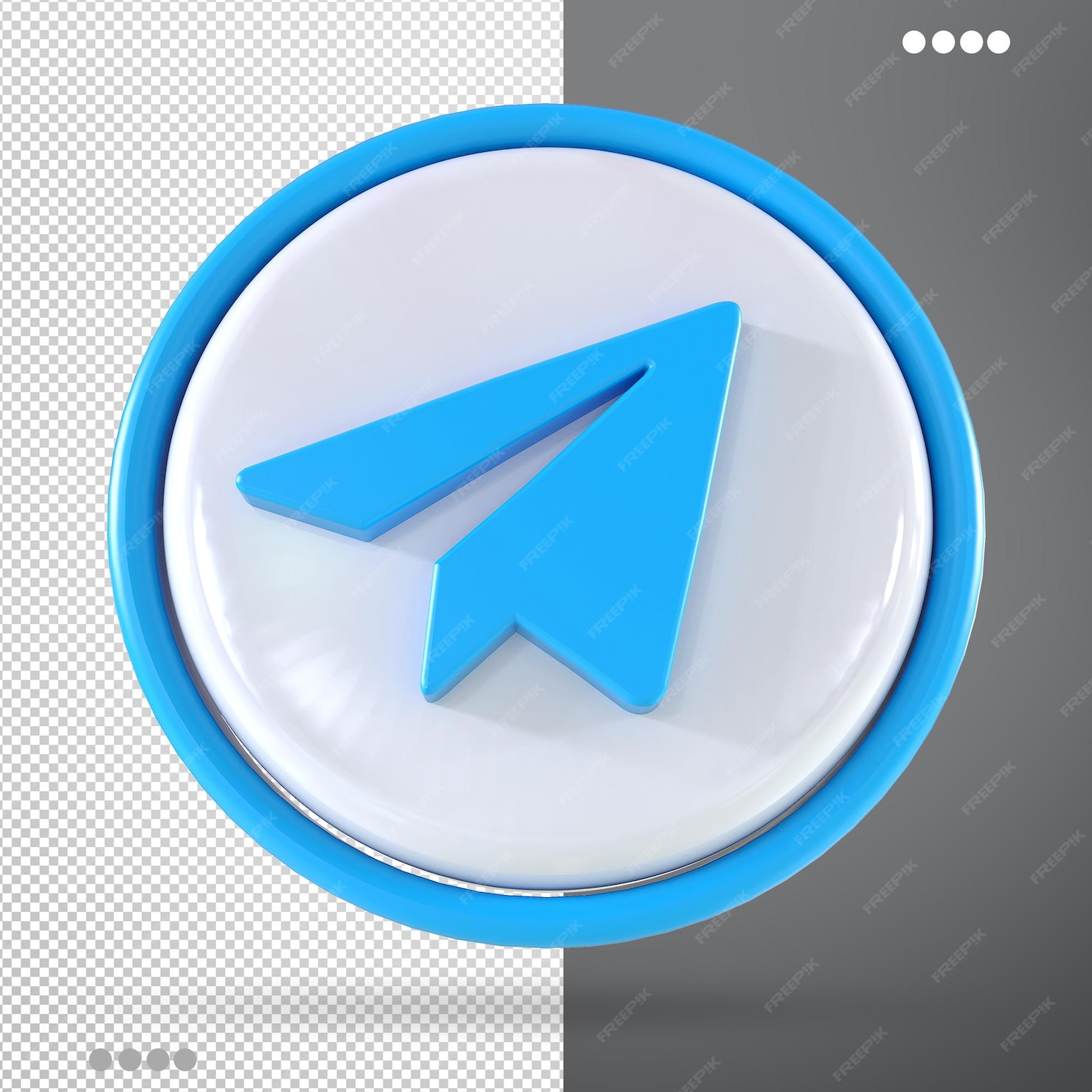 Premium Psd Telegram Icon 3d Social Media