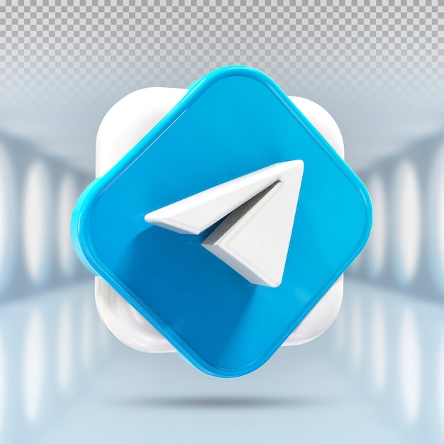 Premium PSD | Telegram Logo Icon 3d Social Media In Modern Style