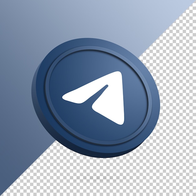 logo telegram 3d