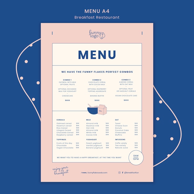 Download Free PSD | Template concept for restaurant menu