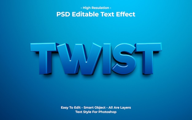 psd twister text effect download free