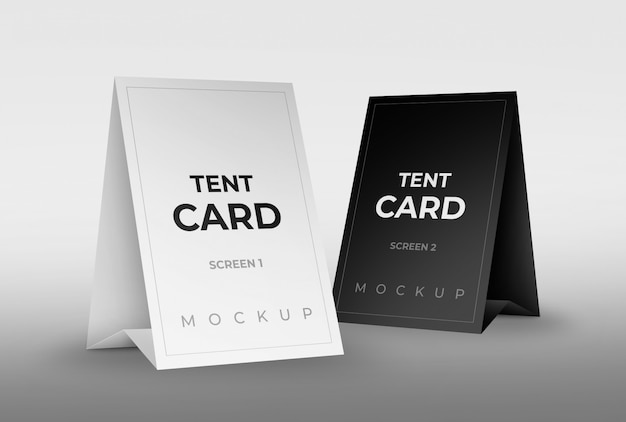 Download Premium PSD | Tent card mockup