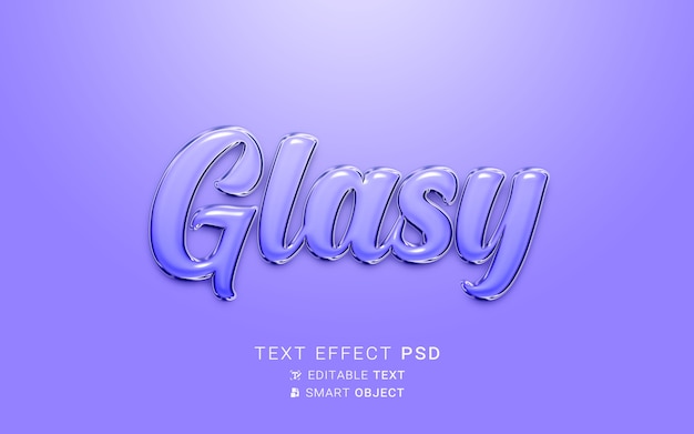  Text effect glass design