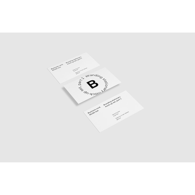 Download Free Psd Three Business Cards Mock Up