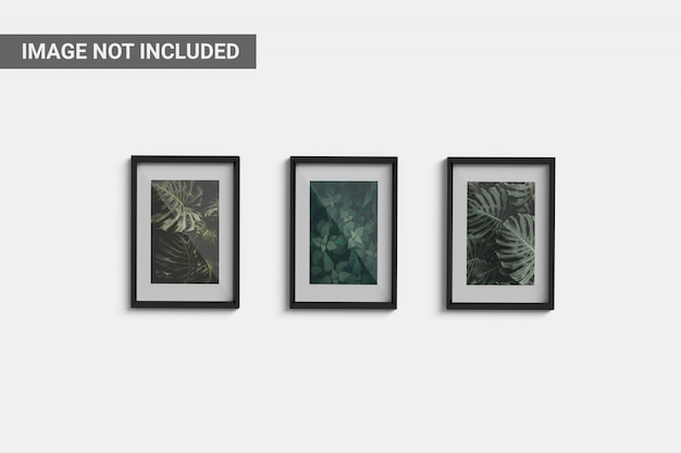 Download Three minimalist frame mockup | Premium PSD File