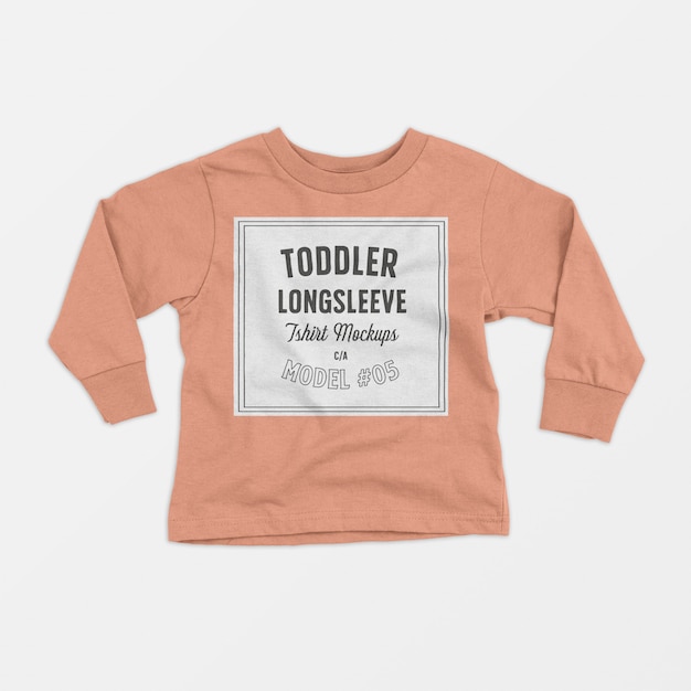 Free PSD | Toddler long sleeve tshirt mockup