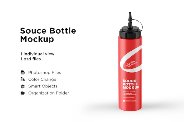 Download Premium PSD | Tomato ketchup plastic bottle mockup