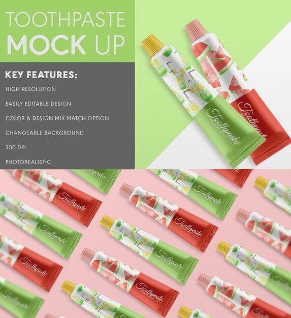 Download Toothpaste mock up PSD file | Free Download