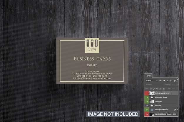 Download Top view of business card stack mockup | Free PSD File