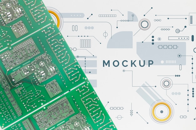 Download Top view circuit boards mockup | Free PSD File