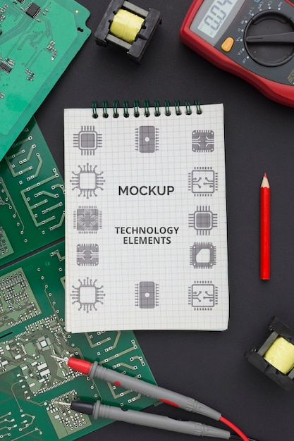 Download Top view circuit boards mockup | Free PSD File