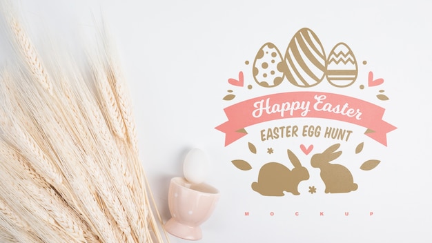 Top view easter mockup composition Free Psd