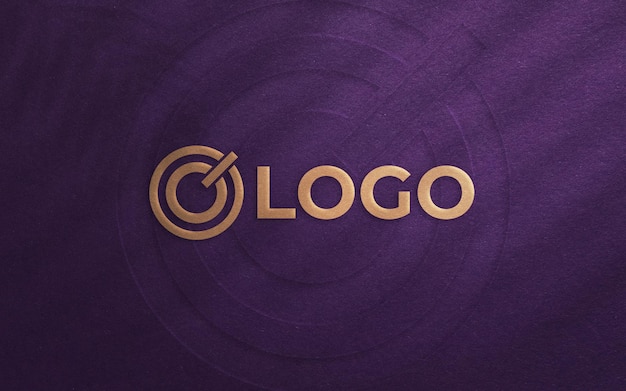  Top view on elegant logo mockup
