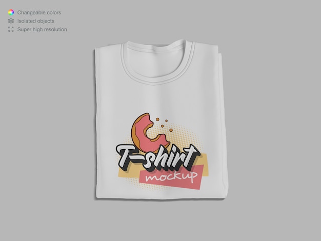 Download Top view folded t-shirt mockup | Premium PSD File