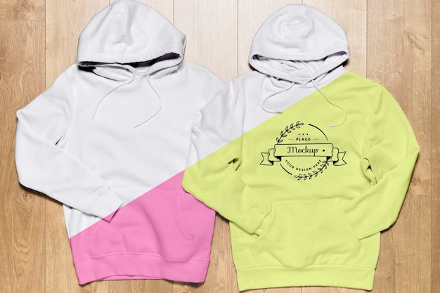 Download Top view hoodies mock-up | Free PSD File