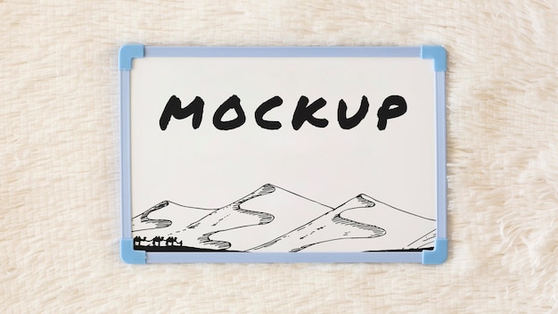 Download Free PSD | Top view of mock-up whiteboard