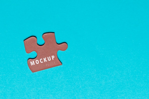 Download Top view piece of puzzle mock-up | Free PSD File