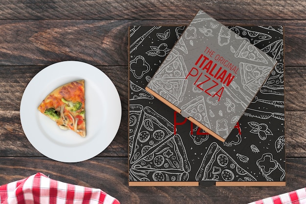 Download Top view pizza boxes mockup PSD file | Free Download