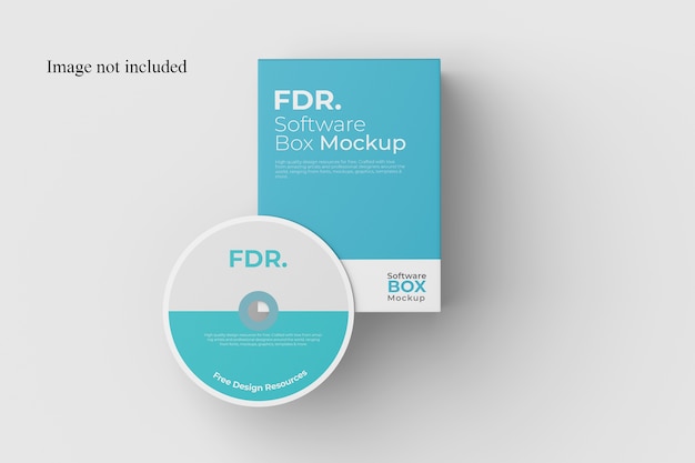Download Premium PSD | Top view software box mockup