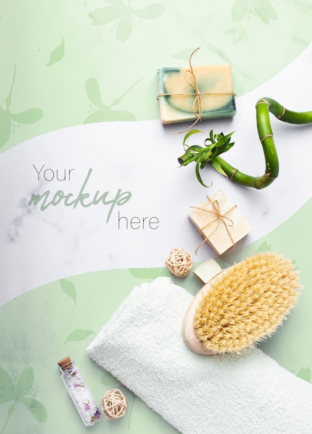 Download Top view spa mockup | Free PSD File