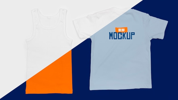 Download Free PSD | Top view of t-shirt concept mock-up