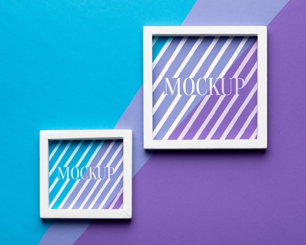 Download Free PSD | Top view of two mock-up frames