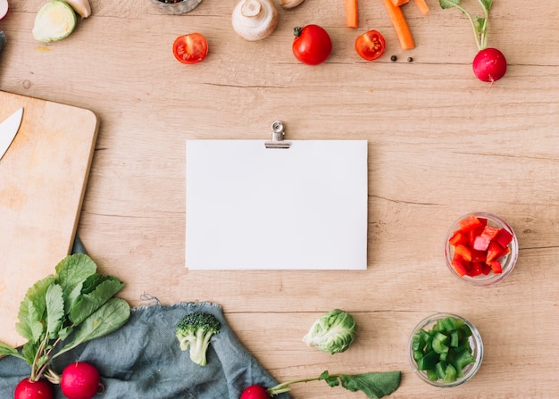 Free PSD | Top view vegetables on table