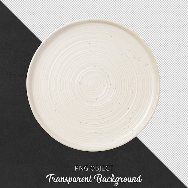 Premium PSD | Top view of white round plate isolated