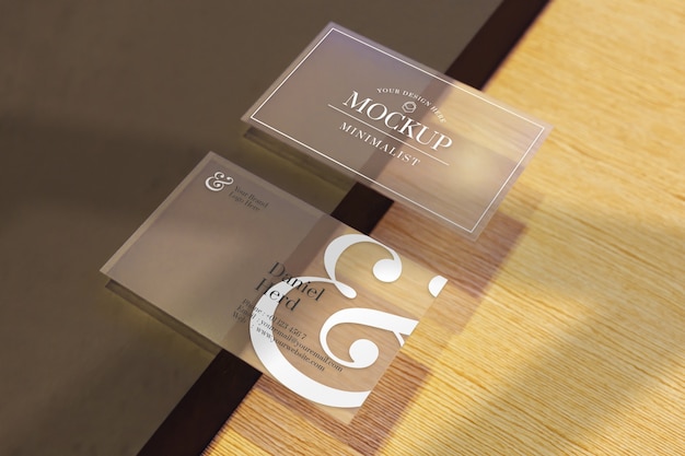 Download Premium Psd Transparent Business Card Mockup