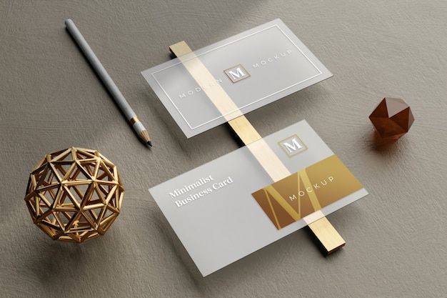 Download Premium PSD | Transparent business card mockup