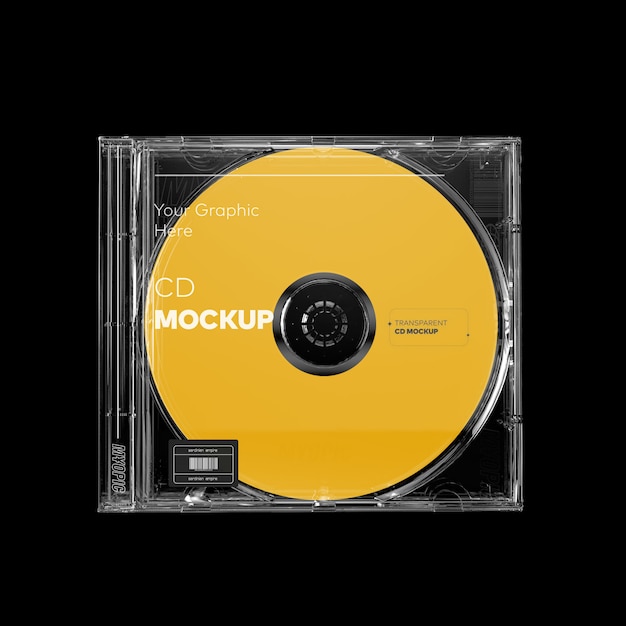 Transparent cd case mockup | Premium PSD File
