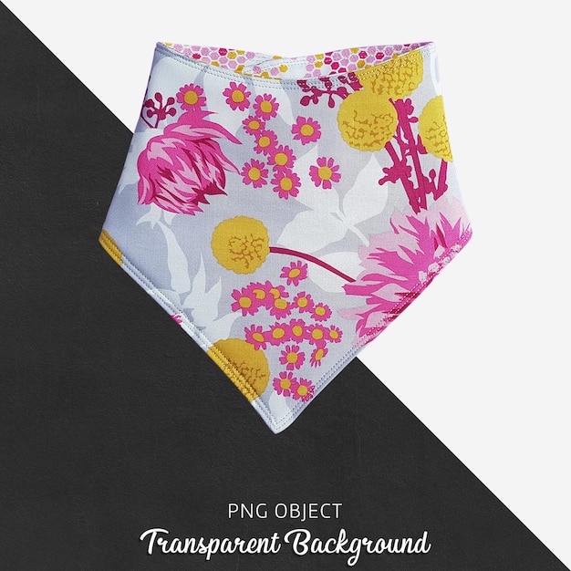 Download Transparent colorful and floral patterned baby bandana PSD ...