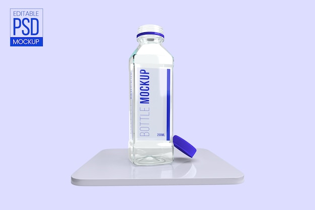 Download Premium Psd Transparent Glass Bottle Mockup