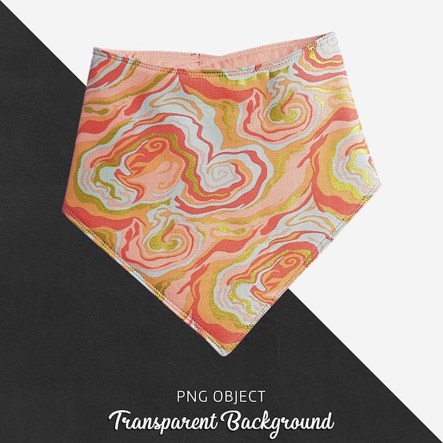 Download Transparent orange patterned bandana PSD file | Premium Download