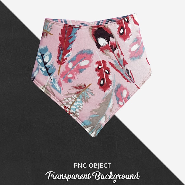 Download Transparent pink feathery baby bandana PSD file | Premium Download