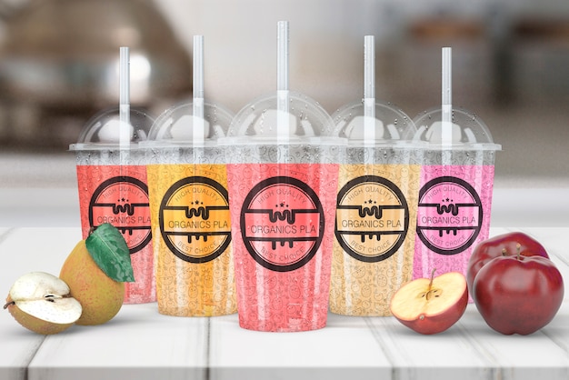 Download Free PSD | Transparent smoothie glass mockup